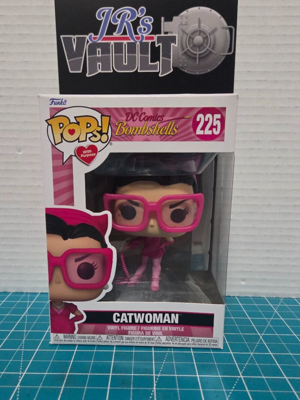 Funko POP With a Purpose DC Bombshells Catwoman Pink BCRF 225 Vinyl Figure